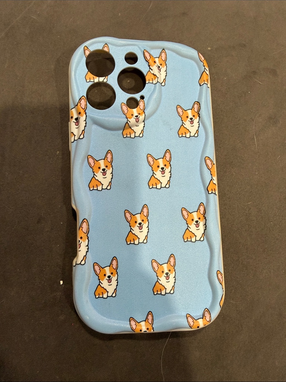 Light Blue Corgi Pattern iPhone 16 Pro Max case